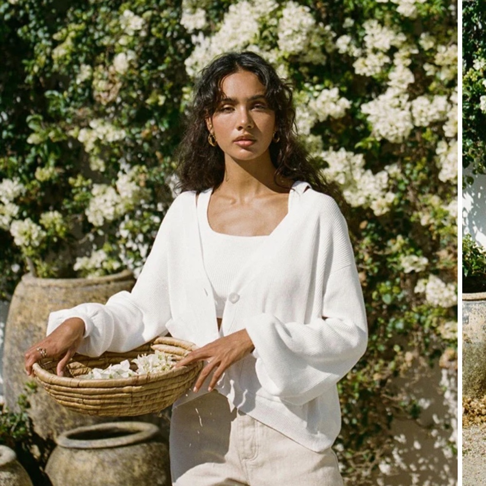 Sabo Skirt White Cardigan